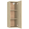 TV-tasot 2 kpl Sonoma-tammi 30,5x30x90 cm tekninen puu
