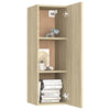 TV-tasot 2 kpl Sonoma-tammi 30,5x30x90 cm tekninen puu