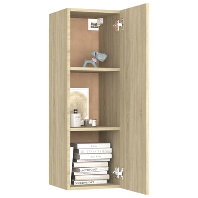 TV-tasot 2 kpl Sonoma-tammi 30,5x30x90 cm tekninen puu