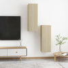 TV-tasot 2 kpl Sonoma-tammi 30,5x30x90 cm tekninen puu