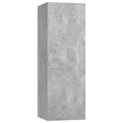 TV-tasot 2 kpl betoninharmaa 30,5x30x90 cm tekninen puu