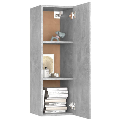 TV-tasot 2 kpl betoninharmaa 30,5x30x90 cm tekninen puu