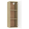 TV-tasot 2 kpl valkoinen ja Sonoma 30,5x30x90 cm tekninen puu