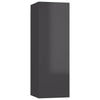 TV-tasot 2 kpl korkeakiilto harmaa 30,5x30x90 cm tekninen puu
