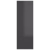 TV-tasot 2 kpl korkeakiilto harmaa 30,5x30x90 cm tekninen puu