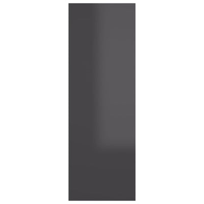 TV-tasot 2 kpl korkeakiilto harmaa 30,5x30x90 cm tekninen puu