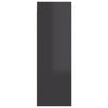 TV-tasot 2 kpl korkeakiilto harmaa 30,5x30x90 cm tekninen puu