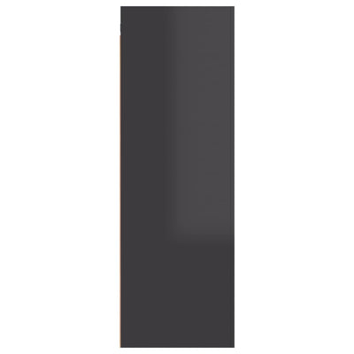 TV-tasot 2 kpl korkeakiilto harmaa 30,5x30x90 cm tekninen puu