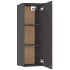 TV-tasot 2 kpl korkeakiilto harmaa 30,5x30x90 cm tekninen puu