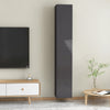 TV-tasot 2 kpl korkeakiilto harmaa 30,5x30x90 cm tekninen puu
