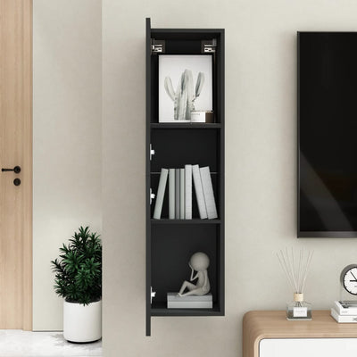 TV-taso musta 30,5x30x110 cm tekninen puu