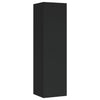 TV-tasot 2 kpl musta 30,5x30x110 cm tekninen puu