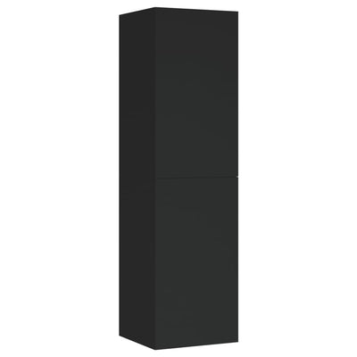 TV-tasot 2 kpl musta 30,5x30x110 cm tekninen puu