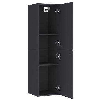 TV-tasot 2 kpl harmaa 30,5x30x110 cm tekninen puu