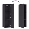 TV-tasot 2 kpl harmaa 30,5x30x110 cm tekninen puu