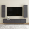 TV-tasot 2 kpl harmaa 30,5x30x110 cm tekninen puu
