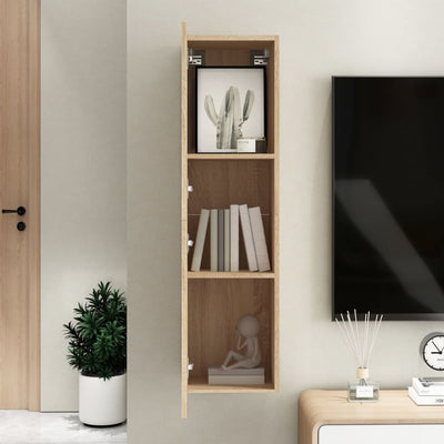 TV-taso Sonoma-tammi 30,5x30x110 cm tekninen puu
