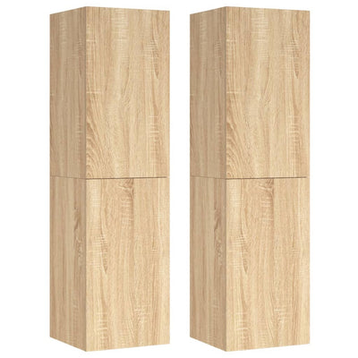 TV-tasot 2 kpl Sonoma-tammi 30,5x30x110 cm tekninen puu