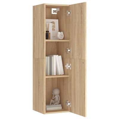 TV-tasot 2 kpl Sonoma-tammi 30,5x30x110 cm tekninen puu