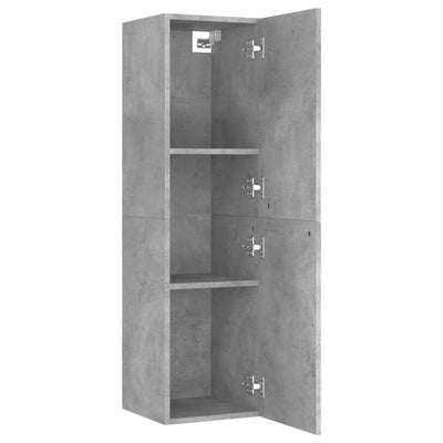 TV-taso betoninharmaa 30,5x30x110 cm tekninen puu