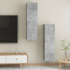TV-tasot 2 kpl betoninharmaa 30,5x30x110 cm tekninen puu