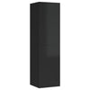 TV-tasot 2 kpl korkeakiilto musta 30,5x30x110 cm tekninen puu