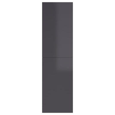 TV-tasot 2 kpl korkeakiilto harmaa 30,5x30x110 cm tekninen puu