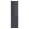 TV-tasot 2 kpl korkeakiilto harmaa 30,5x30x110 cm tekninen puu