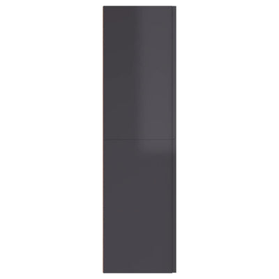 TV-tasot 2 kpl korkeakiilto harmaa 30,5x30x110 cm tekninen puu