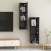 TV-tasot 2 kpl korkeakiilto harmaa 30,5x30x110 cm tekninen puu