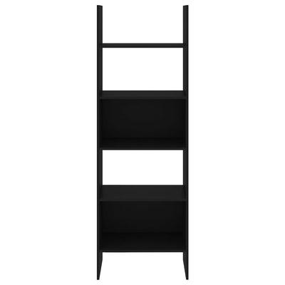 Kirjahylly musta 60x35x180 cm tekninen puu