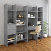 Kirjahylly betoninharmaa 60x35x180 cm tekninen puu