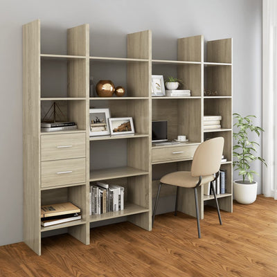 Kirjahylly Sonoma-tammi 40x35x180 cm tekninen puu