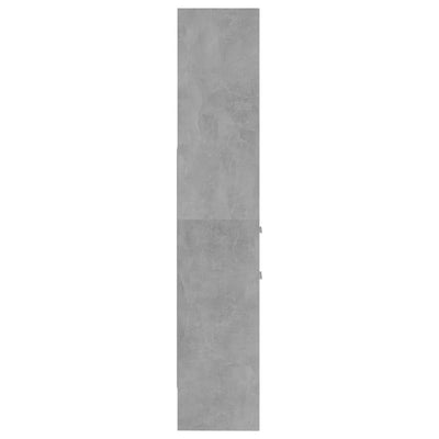 Kirjahylly betoninharmaa 40x35x180 cm tekninen puu