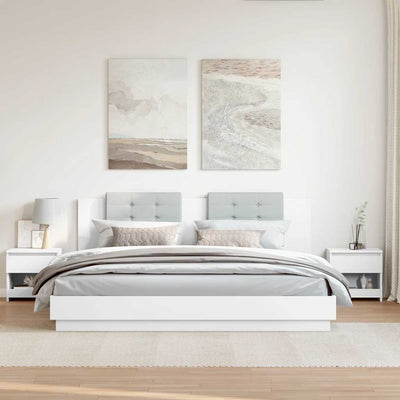 Valkoinen yöpöydät Christoper 40x30x39cm (2 kpl puinen)