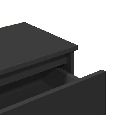 Musta yöpöydät Christoper 40x30x39cm (2 kpl puinen)