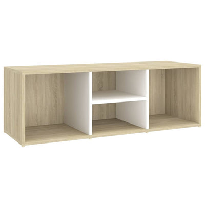 Kenkien säilytyspenkki valk./Sonoma 105x35x35 cm tekninen puu