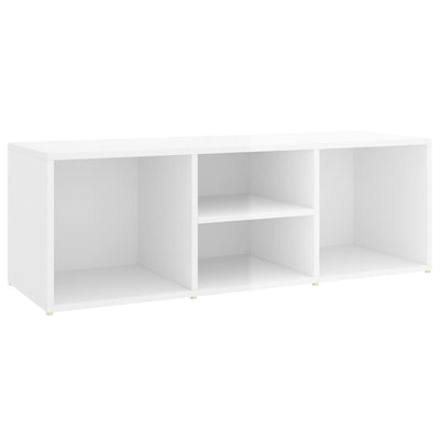 Kenkien säilytyspenkki korkeakiilto valk. 105x35x35cm lastulevy