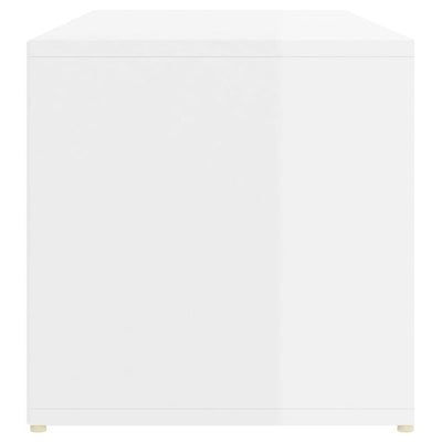 Kenkien säilytyspenkki korkeakiilto valk. 105x35x35cm lastulevy