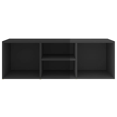 Kenkien säilytyspenkki korkeakiilto musta 105x35x35cm lastulevy
