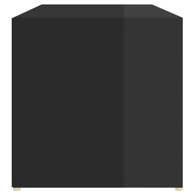 Kenkien säilytyspenkki korkeakiilto musta 105x35x35cm lastulevy