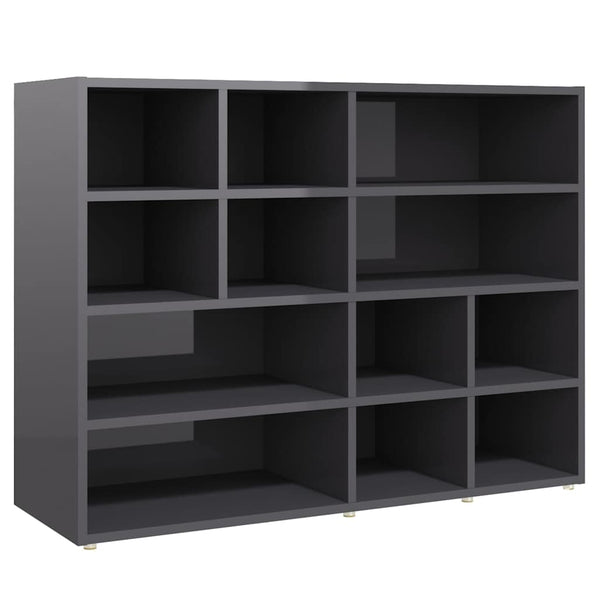 Sivukaappi korkeakiilto harmaa 97x32x72 cm lastulevy