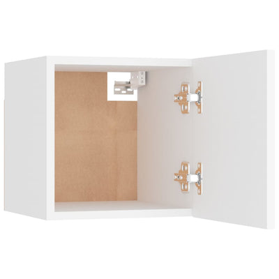 Seinäkiinnitettävät TV-tasot 2 kpl valkoinen 30,5x30x30 cm
