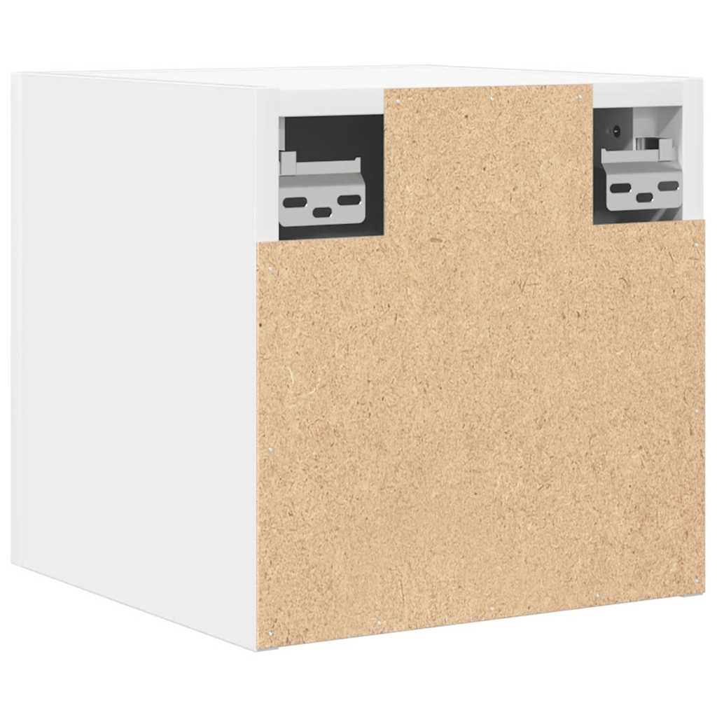 Seinäkiinnitettävä TV-taso 4 kpl valkoinen 30,5x30x30 cm