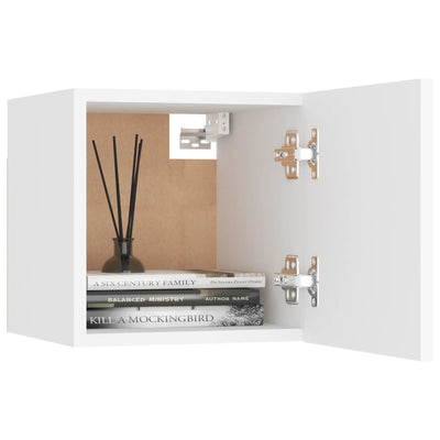 Seinäkiinnitettävä TV-taso 4 kpl valkoinen 30,5x30x30 cm