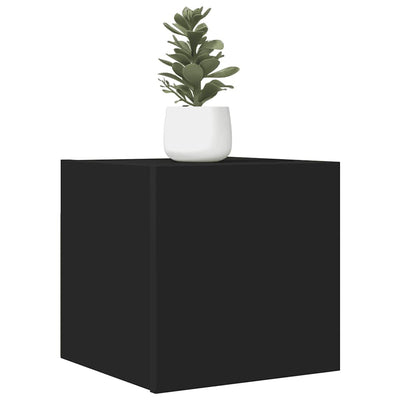 Musta seinäkiinnitettävä tv-taso Elivia 30,5x30x30cm