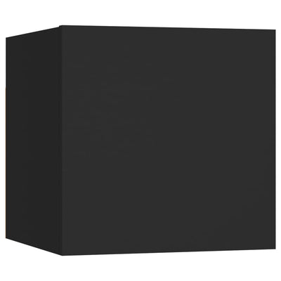 Seinäkiinnitettävät TV-tasot 2 kpl musta 30,5x30x30cm