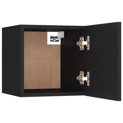 Seinäkiinnitettävät TV-tasot 2 kpl musta 30,5x30x30cm