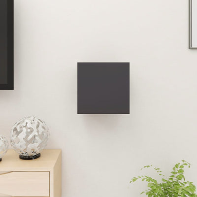 Seinäkiinnitettävä TV-taso harmaa 30,5x30x30 cm