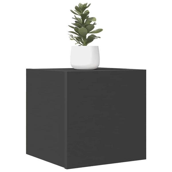 Seinäkiinnitettävät TV-tasot 2 kpl harmaa 30,5x30x30 cm